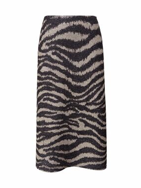 Soaked in Luxury Zebra Print Metallic Skirt Small